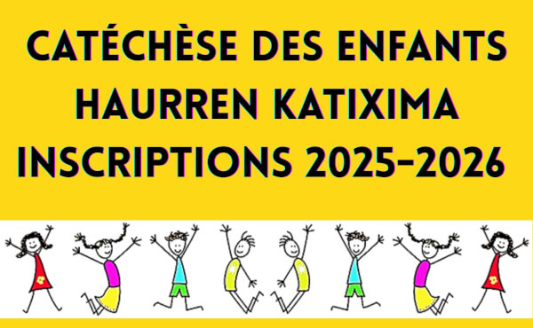 Inscriptions catéchèse des enfants 2025-2026